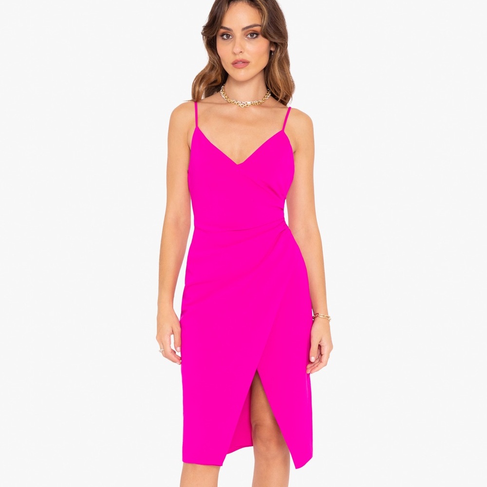 NWT Black Halo Hot Pink Dress, 2